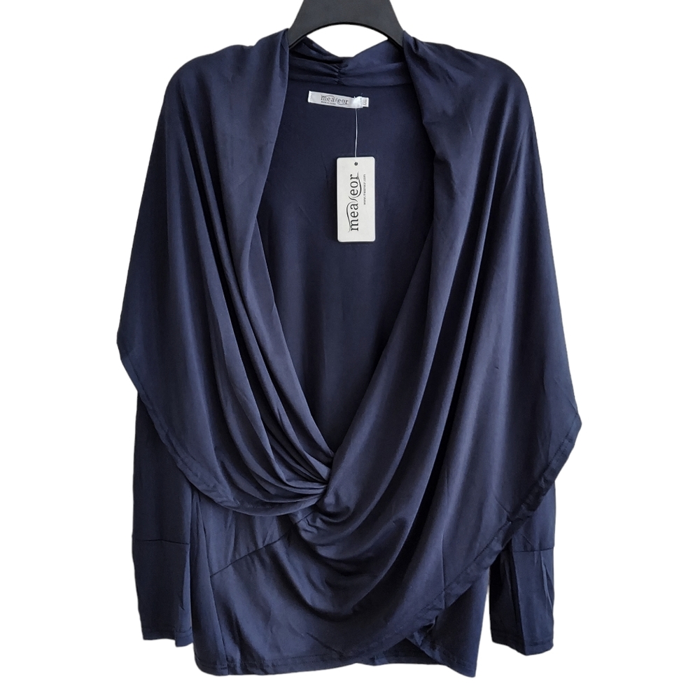 Meaeor Draped Collar Top*NWT*